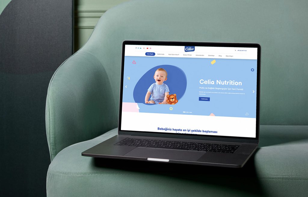 Celia Nutrition Turkey Website Development - laptop view