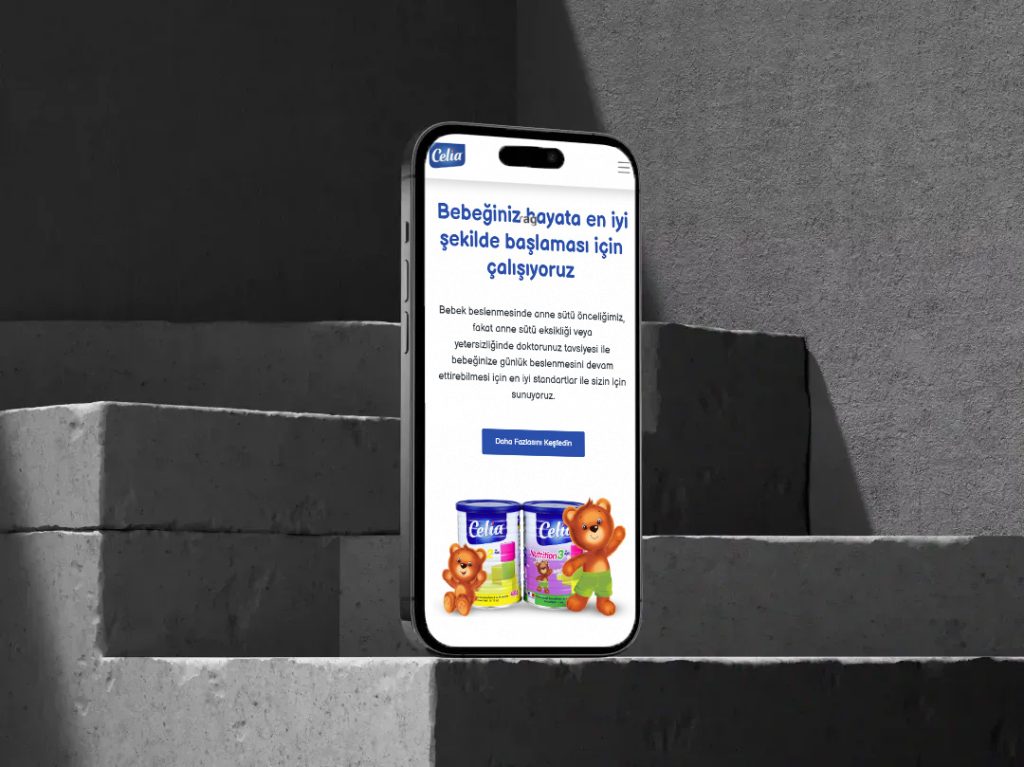Celia Nutrition Turkey Website Development - Mobile view